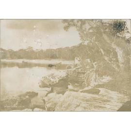Early view of the eastern end of Manly Cove showing little but trees, Manly, c1800s