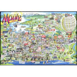 Tourist map and business directory of Manly, 1990