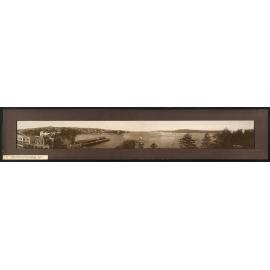 Panorama showing East Esplanade, Manly Wharf and St Patrick's College on Eastern Hill, Manly, c1924