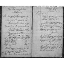 Manly Council Historical Minutes between 6 January 1877 to 19 September 1878