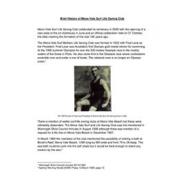 Brief History of Mona Vale Surf Club