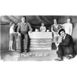 John Suchomlin sand sculpture, Pinch of Poverty, Manly, 1931