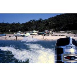 Water skiing on Manly Dam