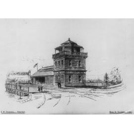 Camera Obscura Tower, Manly Wharf, Manly, c1888