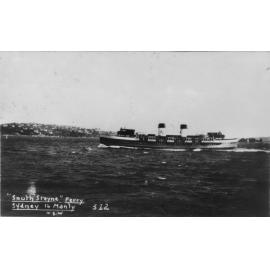Manly ferry 'South Steyne' crossing Sydney Harbour, Sydney, c1940s