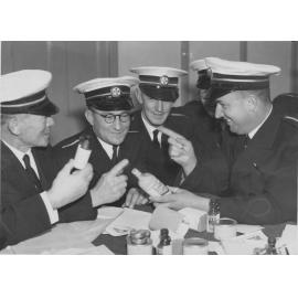 Five unidentified ambulance officers, Manly, c1934 to c1938