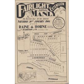 Fairlight Extension Estate, Manly, 1906: Subdivision Plan