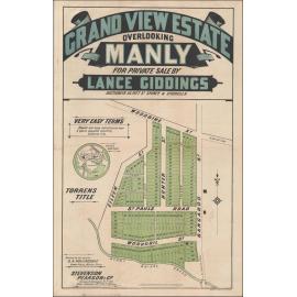 Grand View Estate, North Balgowlah, c1910-1919: Subdivision Plan