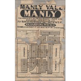 Manly Vale, Manly, 4 October c1910s: Subdivision Plan