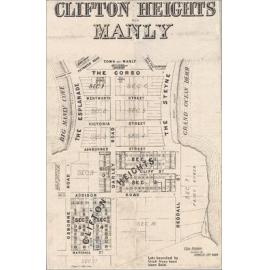 Clifton Heights, Manly, 1878: Subdivision Plan