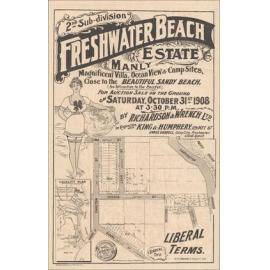 Freshwater Beach Estate, Manly, 1908: Second Subdivision Plan