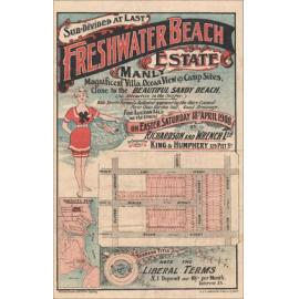 Freshwater Beach Estate, Manly, Easter Saturday, 1908: Subdivision Plan