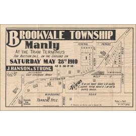 Brookvale Township, Manly, 1910: Subdivision Plan