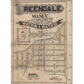 Greendale Estate, Manly, 1884: Subdivision Plan