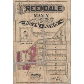 Greendale Estate, Brookvale, 13 December 1884: Subdivision Plan
