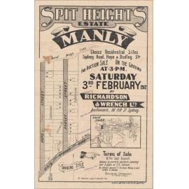 Spit Heights Estate, Balgowlah, 1912: Subdivision Plan