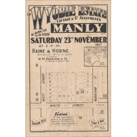 Wyobie Estate, Manly, 1907: Subdivision Plan