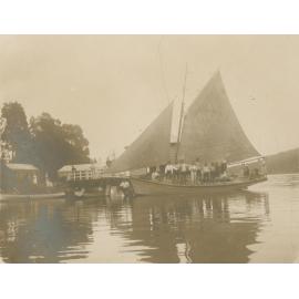 Schooner at Church Point Wharf