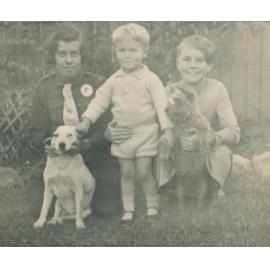 Ken Carter and his cousins in the backyard, Kensington.