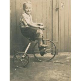 Ken Carter on his Tricycle, Manly.