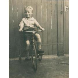 Ken Carter on his Tricycle, Manly.