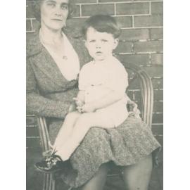 Violet Carter with son Terry, Manly.
