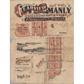 Clearview Estate, Manly, 1909: Subdivision Plan