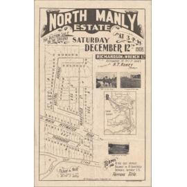 North Manly Estate, Manly, Auction Sale 1908: Subdivision Plan