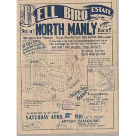 Bellbird Estate, Unsurpassed Views, Manly, 1910: Subdivision Plan