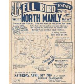 Bellbird Estate, Manly, 1910: Subdivision Plan
