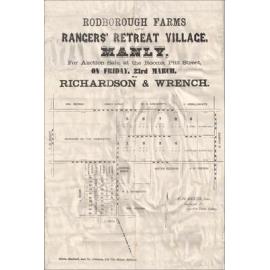 Rodborough Farms and Rangers Retreat Village, Manly, c1880s: Subdivision Plan