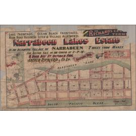Narrabeen Lakes Estate, Narrabeen, 1906: Subdivision Plan