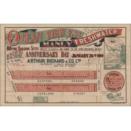 Ocean View Estate, Manly, Freshwater, 1909: Subdivision Plan