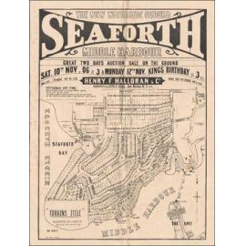 Seaforth, Middle Harbour, 1906: Subdivision Plan