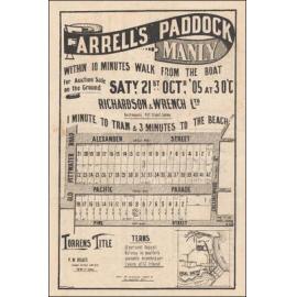 Farrell's Paddock Estate, Manly, 21 October 1905: Subdivision Plan