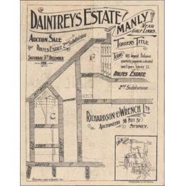 Daintrey's Estate, Manly, 1910: Subdivision Plan