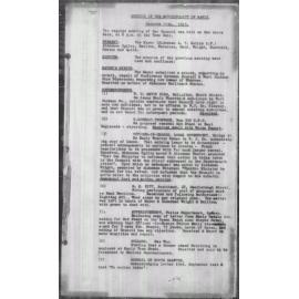 Manly Council Historical Minutes between 19th October 1915 to 8 August 1916