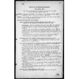 Manly Council Historical Minutes between 6 March 1923 to 31 July 1923
