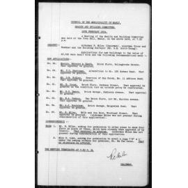 Manly Council Historical Minutes between 15 February 1934 to 5 June 1934