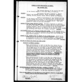 Manly Council Historical Minutes between 5 October 1943 to 1 February 1944
