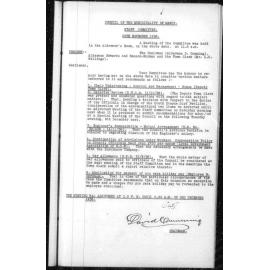 Manly Council Historical Minutes between 26 November 1938 to 21 February 1939