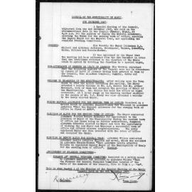 Manly Council Historical Minutes between 4 December 1947 to 24 February 1948