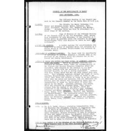 Manly Council Historical Minutes between 23 September 1952 to 9 December 1952