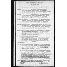 Manly Council Historical Minutes between 9 October 1956 to 19 December 1956