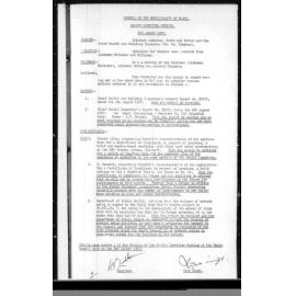 Manly Council Historical Minutes between 6 August 1957 to 15 October 1957