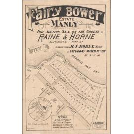 Fairy Bower Estate, Manly, 1901: Subdivision Plan