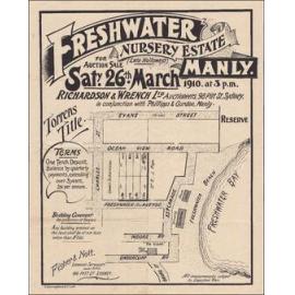 Nursery Estate, Late Holloway's, Manly, 1910: Subdivision Plan