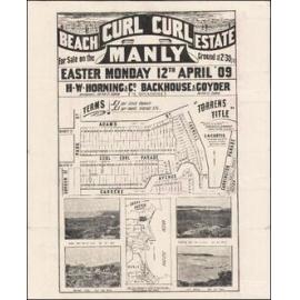 Curl Curl Beach Estate, Manly, 1909: Subdivision Plan