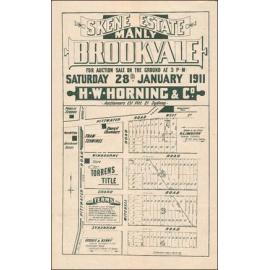 Skene Estate, Brookvale, 1911: Subdivision Plan 