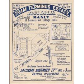 Tram Terminus Estate, Brookvale, 1909: Subdivision Plan